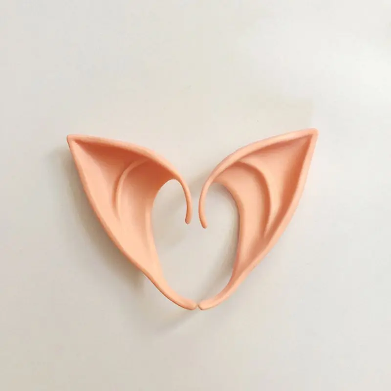 1 Pair Halloween High Simulation Elf Latex Ears Soft Harmless False Ears Props Fairy Angel Dress Up Cosplay Costume Dropshipping