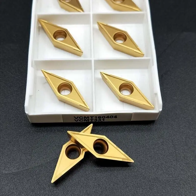 10pcs VCMT160404 CNC Indexable Carbide Inserts Turning Cutter Inserts VCMT331