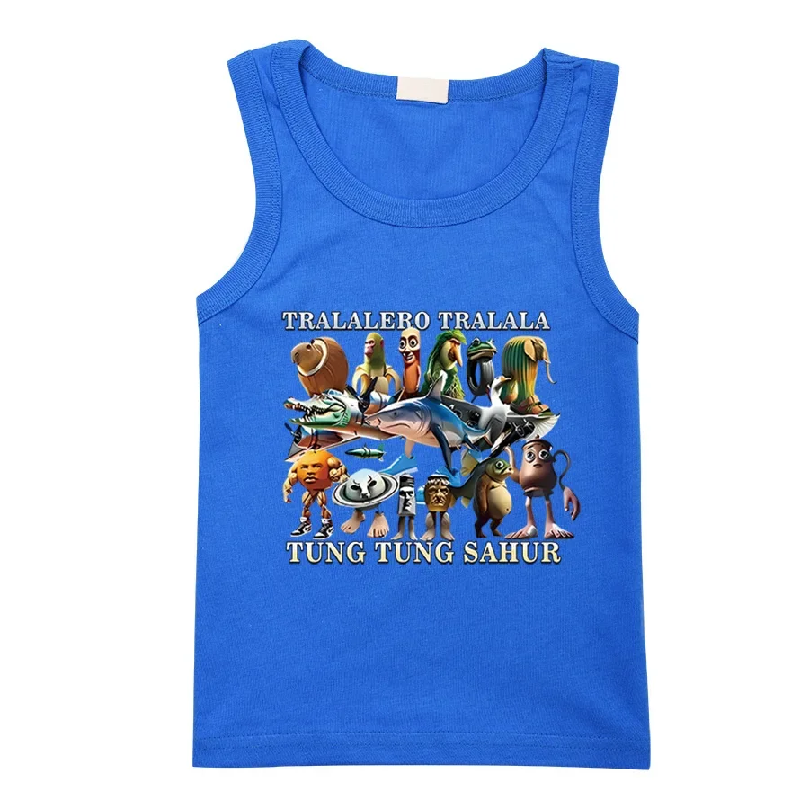 

Camiseta Capuchino Assassino Niño KidsTralalero Tralala T Shirt Junior Boys Summer Sleeveless Vest Tops Girls Cartoon T-shirts