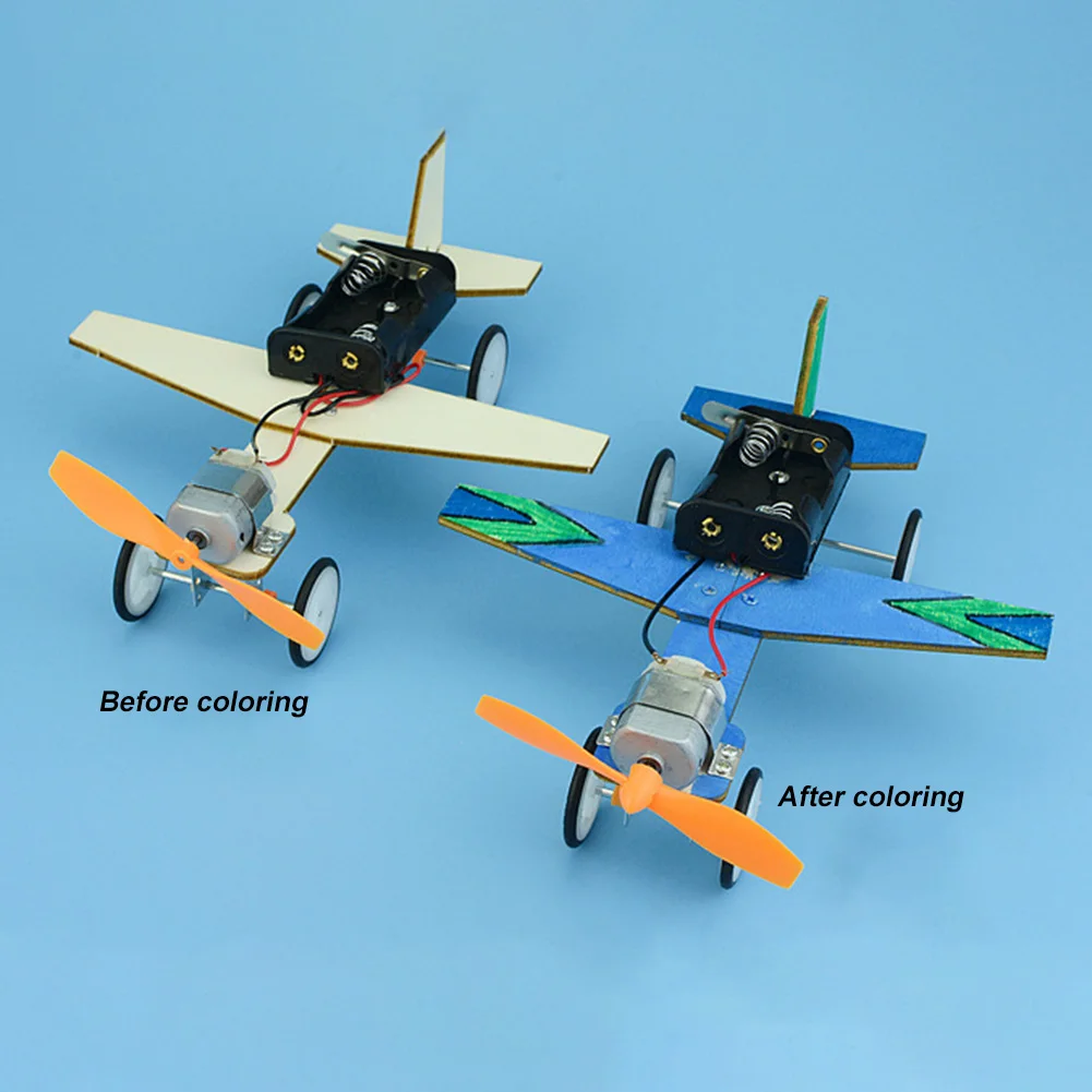 Giocattoli scientifici fai-da-te Bambini Educativi Aerei in legno Esperimento scientifico Giocattolo Assemblare kit Tecnologia Apprendimento fai-da-te Fisica