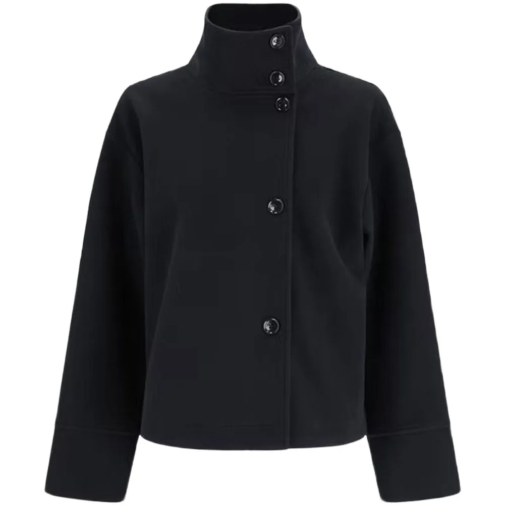 

Casual Street Style Outerwear S Women Stand Collar Outerwear Solid Color Design Long Sleeve Style Applicable For Female