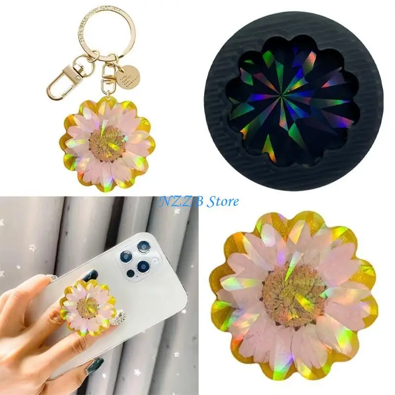 

T21F Phone Stand Molds DIY Epoxy Silicone Mold Phone Bracket Mold for Keychain