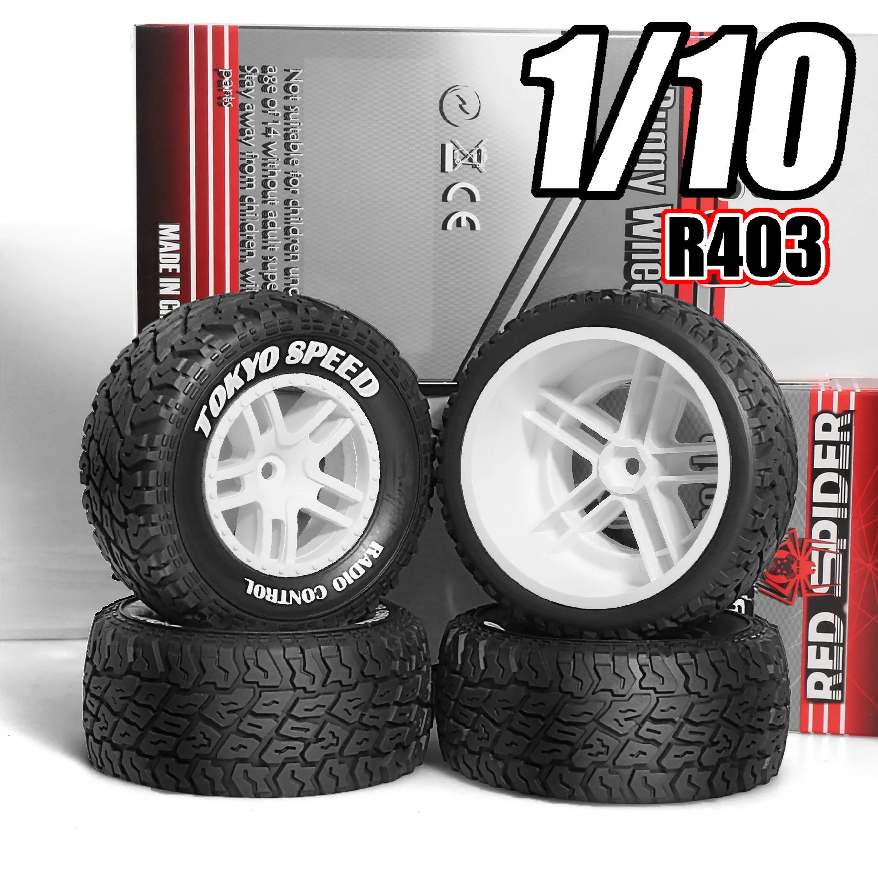 

RED SPIDER 1/10 Short Course Truck Tires Колесо с шестигранной головкой 12 мм для Slash Arrma Senton HuanQi 727 Vkar 10sc Hpi Rc Car