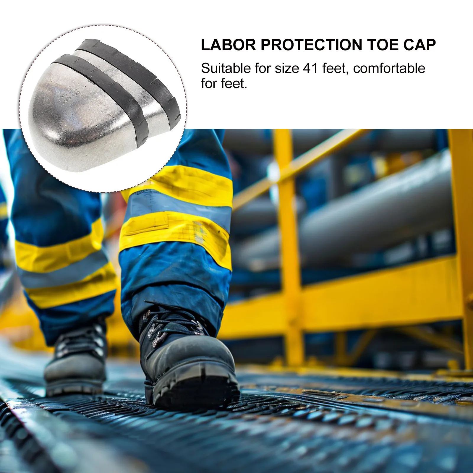 Toe Cap for Work Boots Steel Shoe Covers Foot Headgear Safety Footwear Guard universal Shoe Protector workers Inserts Boots Caps