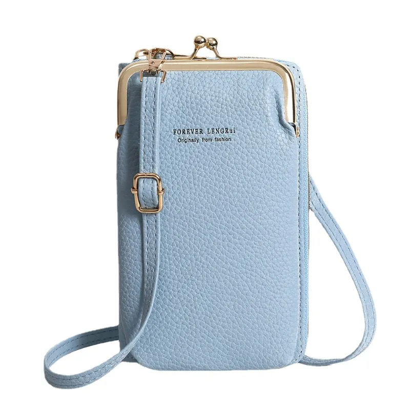 Women Cell Phone Bag Mini Cross Body Bag Hand Mini Carry Bag Purse for Mobile Soft Leather Wallets with Strap Touch Screen