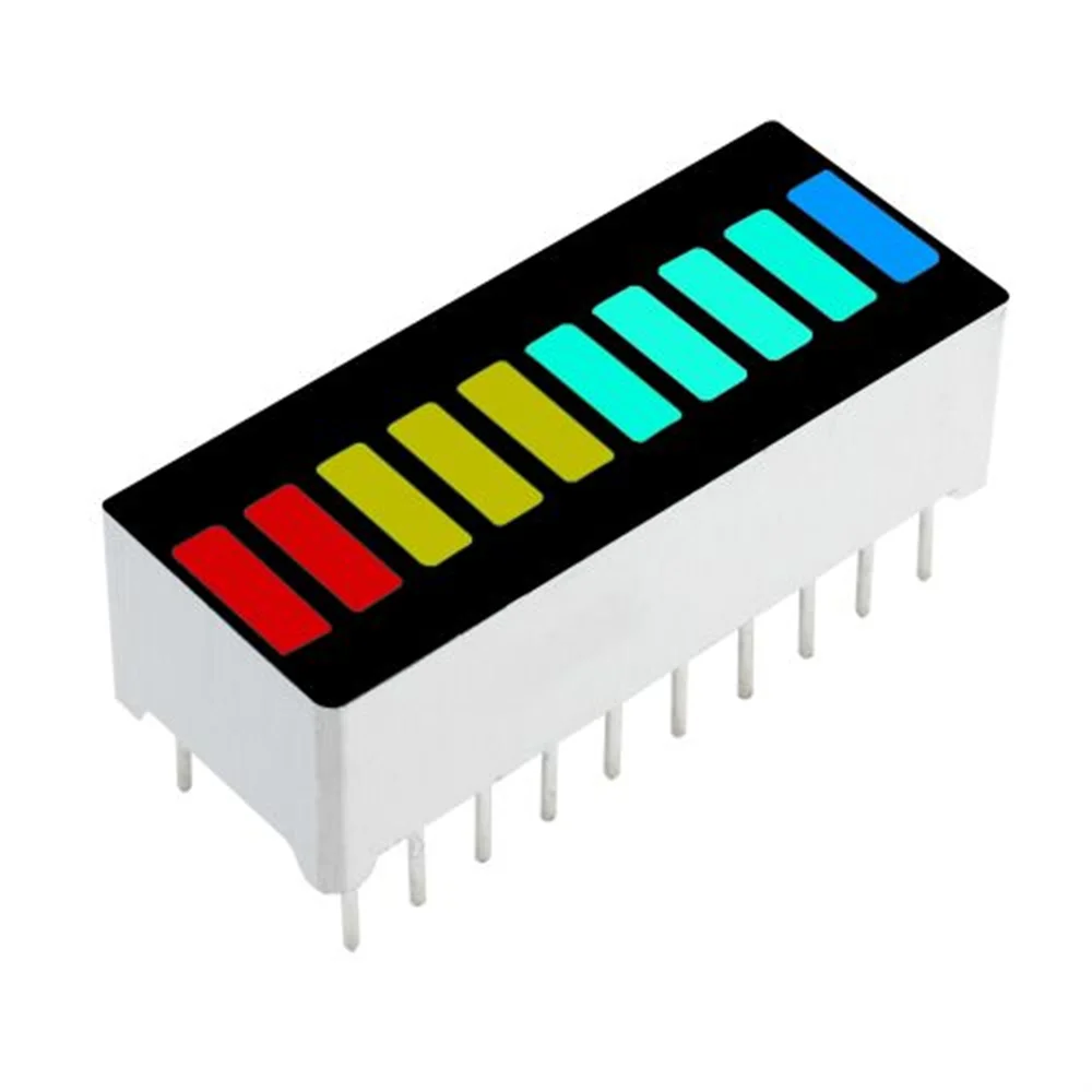 LED Display Module 10 Segment Bargraph Light Display Module Bar Graph Ultra Bright Red Yellow Green Blue Colors Multi-color