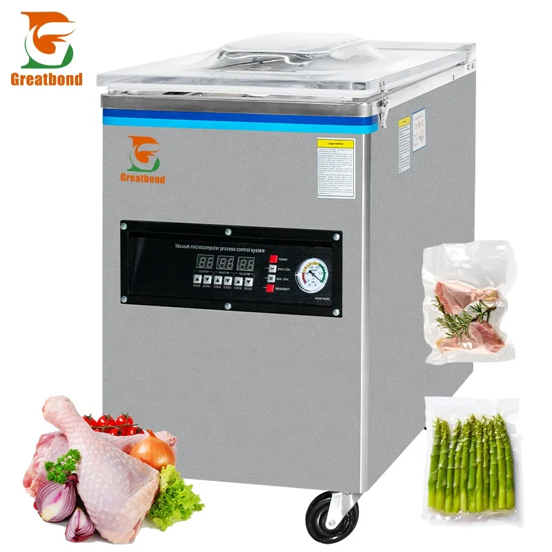 

DZ400 Factory Price Commercial Sealer Automatic Food Rice Coffee Fish Sausage Chicken Meat Sealing Vacuum Packaging Machine