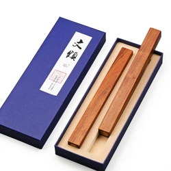Briefbeschwerer Chinesische Kalligraphie Tinte Malerei Palisander Messing Papier Gewicht Geschenk Angepasst Briefbeschwerer Holz Papier Drücken Prop