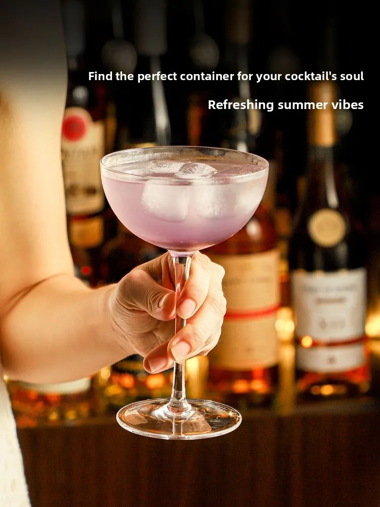 CKW Cocktail Glass Set Highball Martini Cup Drunkenness Mixology Glasses Margarita Cup Japanese Style Pure Color Glassware