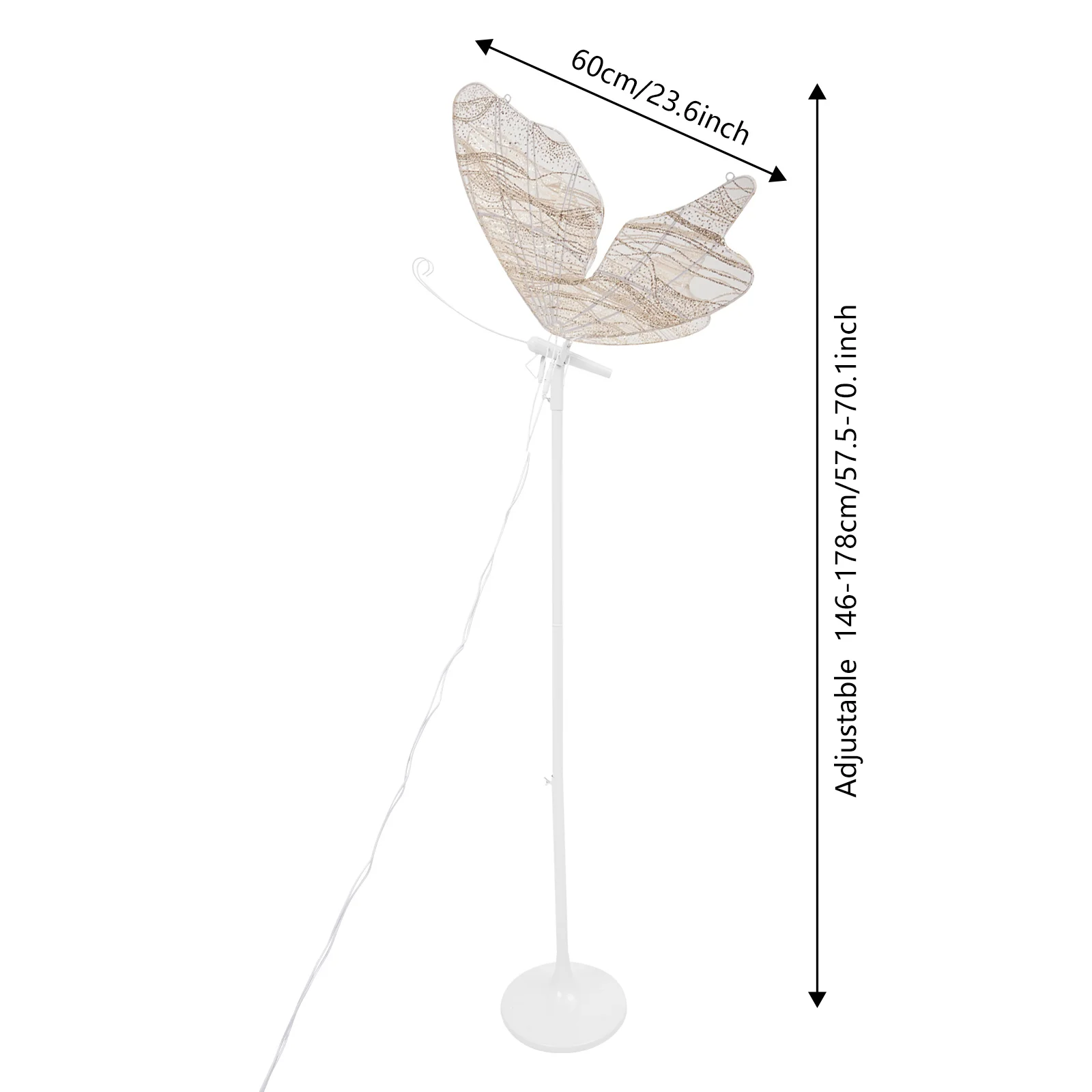 

1PCS110V Butterfly Floor Lamp LED Ambient Light Warm Light Guest Guide Light for Weddings, Birthdays, and Celebrations
