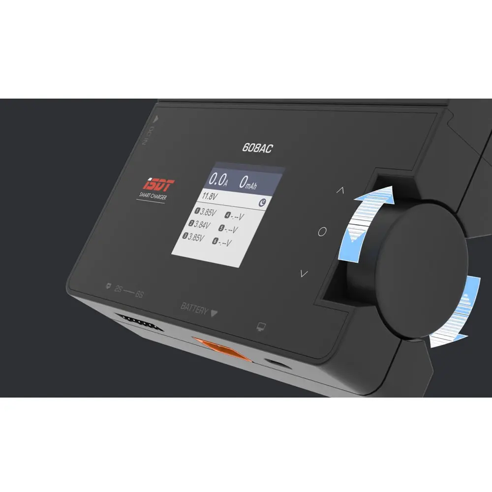 ISDT 608AC AC 50W DC 200W 8A 배터리 고속 충전기 및 방전기 (탈착식 전원 포함) RC FPV 레이싱 드론 RC 쿼드콥터용