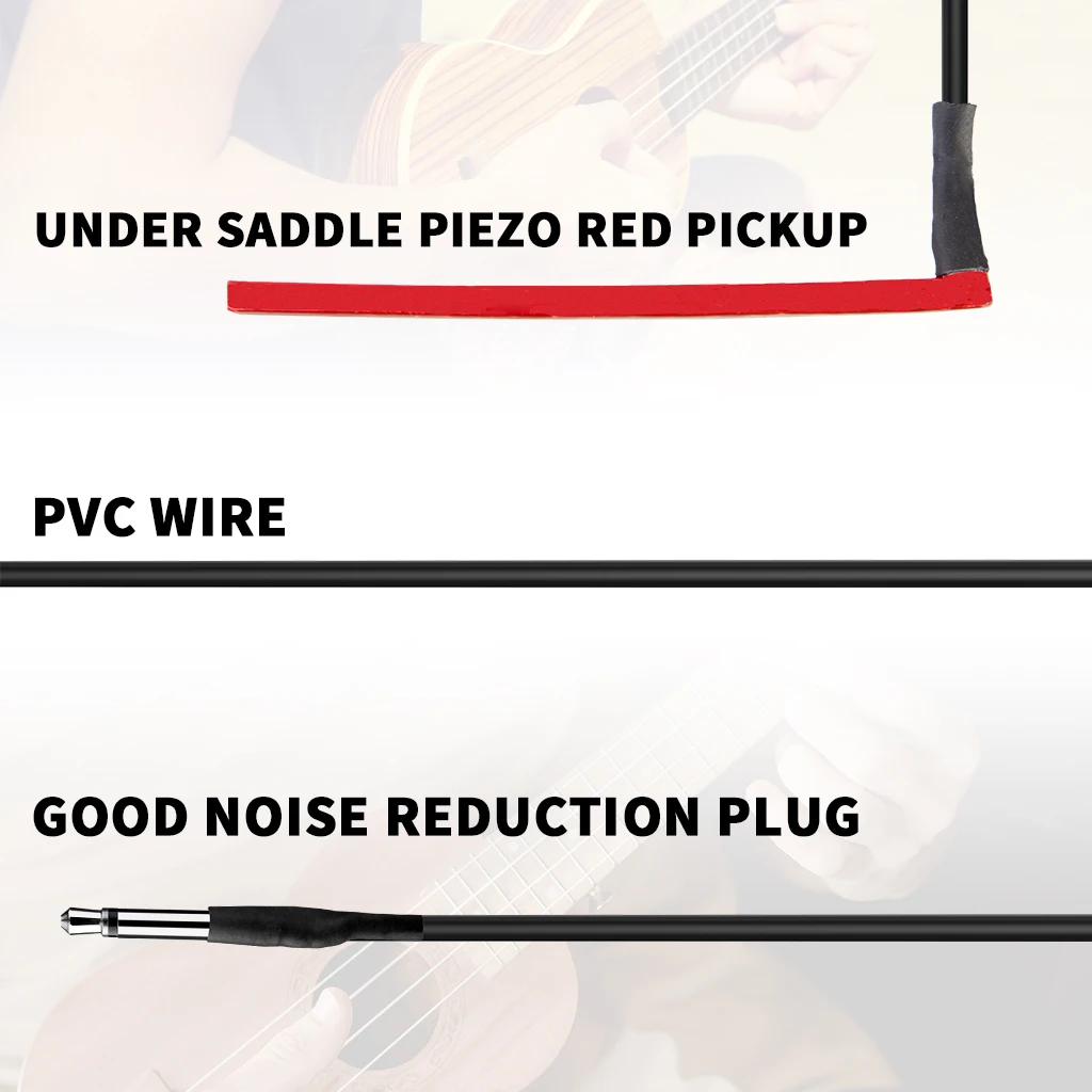 50MM Soft Piezo Ukulele EQ Pickup Transducer Piezo Under Saddle Pickup Ukulele Piezo DIY Acosutic & Electric Ukulele Accessories