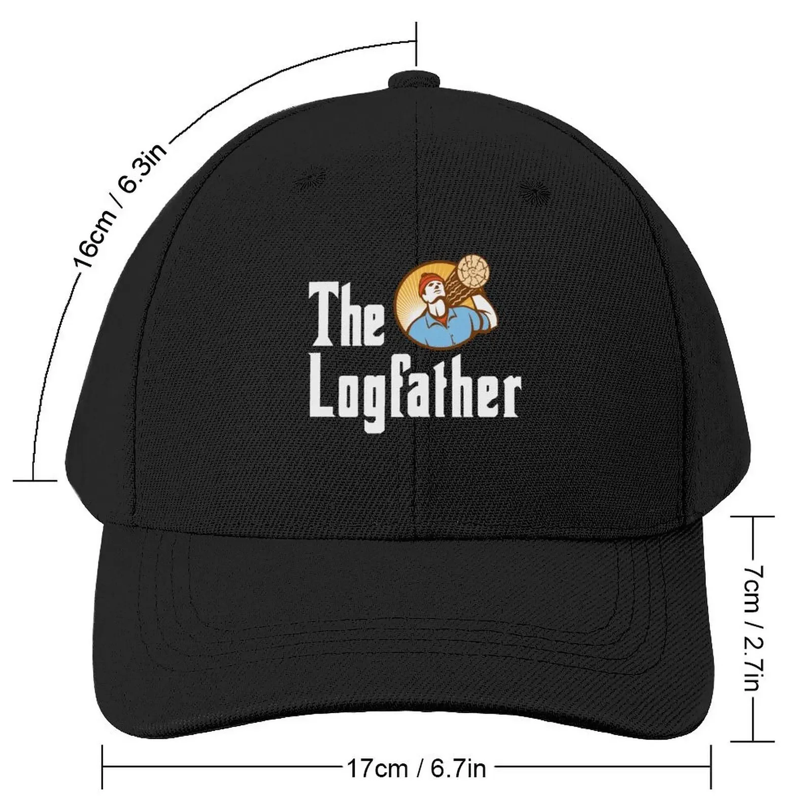 The Logfather-Play On Words-Logger-Outdoorsman-Arborist-Forestry Worker Baseball Cap black Horse Hat Women's Beach Visor Men's