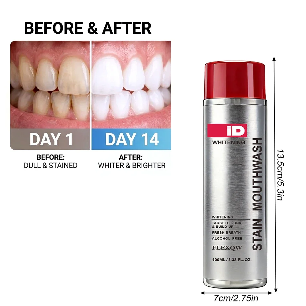 Whitening Mouthwash Gentle and Alcohol-free Deeply Cleaning Whitening Teeth Freshening Breath Eliminating Bad Breath