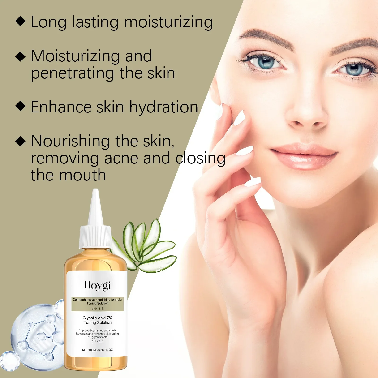 Hydrating Toner Cleansing of The Face Oil Control and Rejuvenation Toning Solution for Healthy-Looking Skin with Herbal Extracts