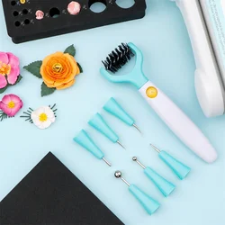 All-In-One Paper Sculpting Tool Kit&Die Brush Paper Flower Shaping Making Tool Sets For Create Dimensional Flower Die Clean Tool