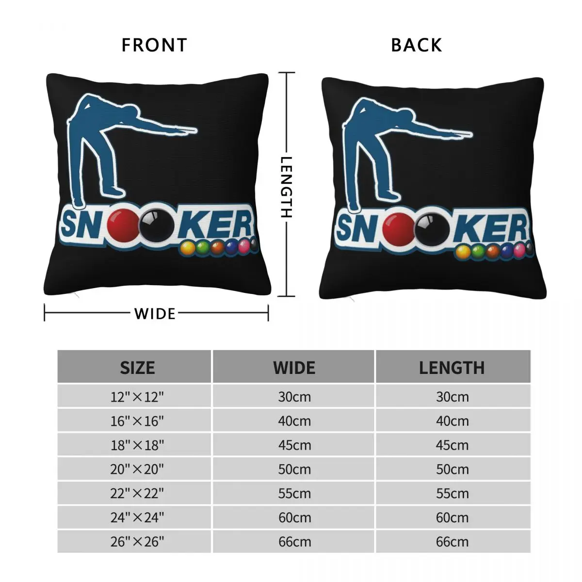 Snooker Player Square Pillowcase Polyester Linen Velvet Printed Zip Decorative Pillow Case Room Cushion Cover 18