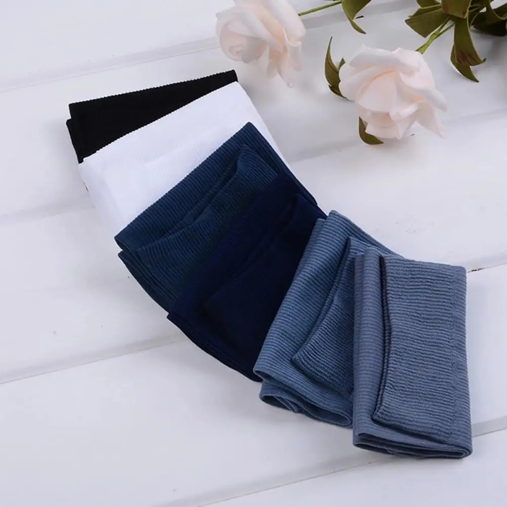 Men Socks Elastic Breathable Polyester Elastic Silk Socks Solid Color Male Ankle Socks For Spring