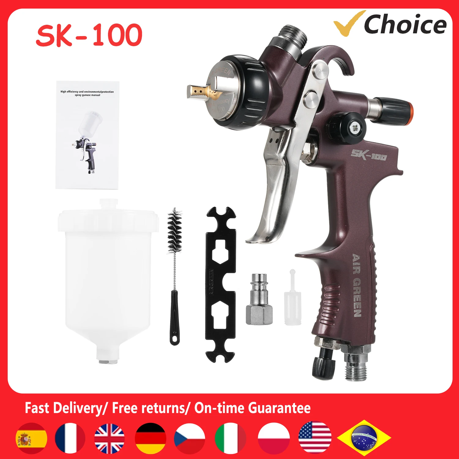 

Air Sprayer Car Air Painting Sprayer Professional Automotive Tools High-End Automobile Paint Sprayer Spraying Nozzle Size 1.3MM