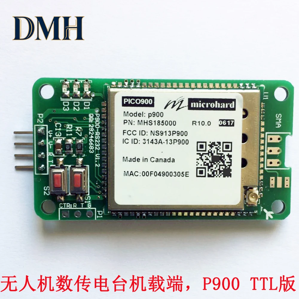 Drone UVA digital radio Microhard P900 PIXHAWK AMP TTL and RS232 version