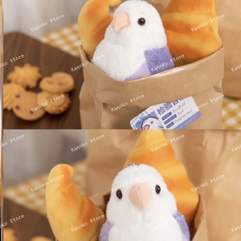 

civilized bird taro round backpack ornament, cute simulation parrot, book bag pendant 123