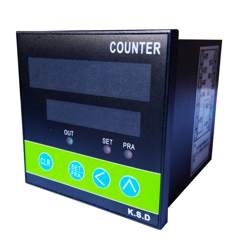 Pipeline Six Digit Dual Digital Display Counter Industrial Electronic Automatic Controller Encoder Power Outage Memory Relay