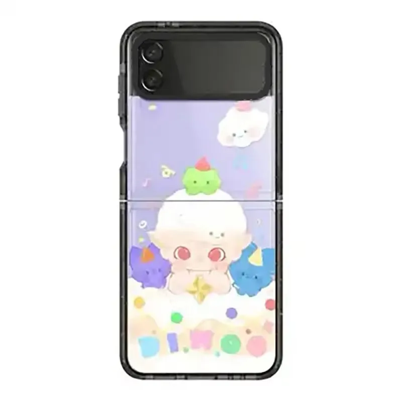 Cartoon Doll Cloud Phone Case for Samsung Galaxy Z Flip 6 5 4 3 Back Cover for ZFlip4 ZFlip5 ZFlip6 Hard Case Shell