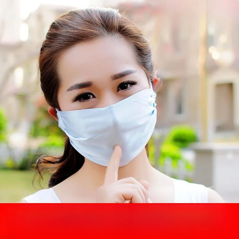 

Silk Mask Breathable Lightweight Outdoor Cycling Face Cover Easy to Wear Washable Sunscreen Summer Thin Sun Protection