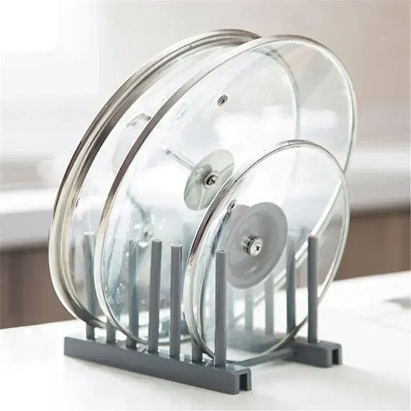 New Kitchen Organizer Pot Lid Rack Spoon Plate Holder Shelf Cooking Dish Tray Rack Stand Home Kitchen Accessories Storage Racks