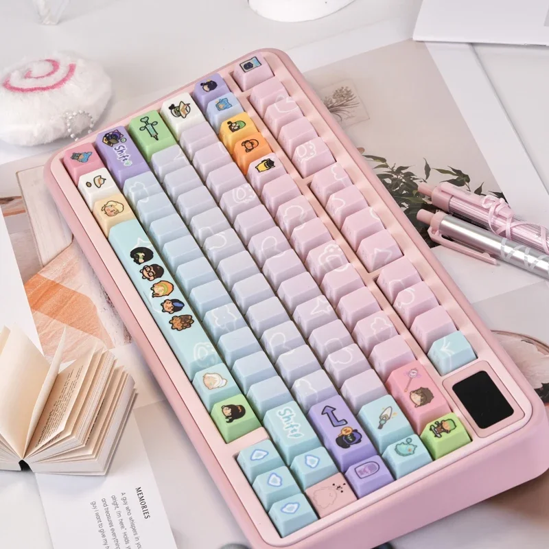 Contract Original side engraving Light transmission Five-sided thermal sublimation PBT keycaps Adapted to mechanical keyboard ke