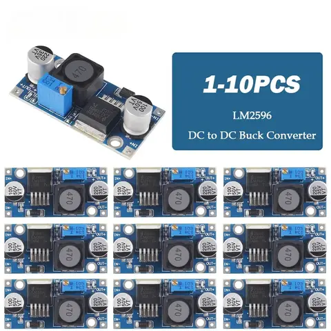 1/5/10 Uds LM2596 LM2596S-ADJ convertidor Buck ajustable de CC a CC 3,0-40V a 1,5-35V módulo reductor de fuente de alimentación