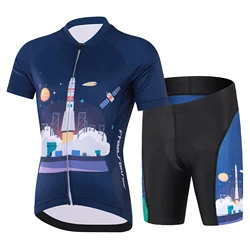Conjunto ciclismo infantil secado rápido con pantalón acolchado 3D