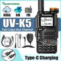 Quansheng Walkie Talkie UV-K5 Long Range Air Dual-Band 2Way Radio USB-C High Power Wireless Frequency Copy UHF VHF DTMF FM Radio
