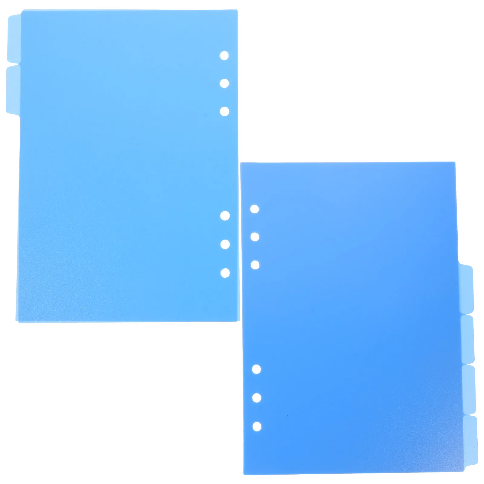 6 Pcs Binder Dividers Blue Paper Separator Page Organizer Tabs Pp Detachable with