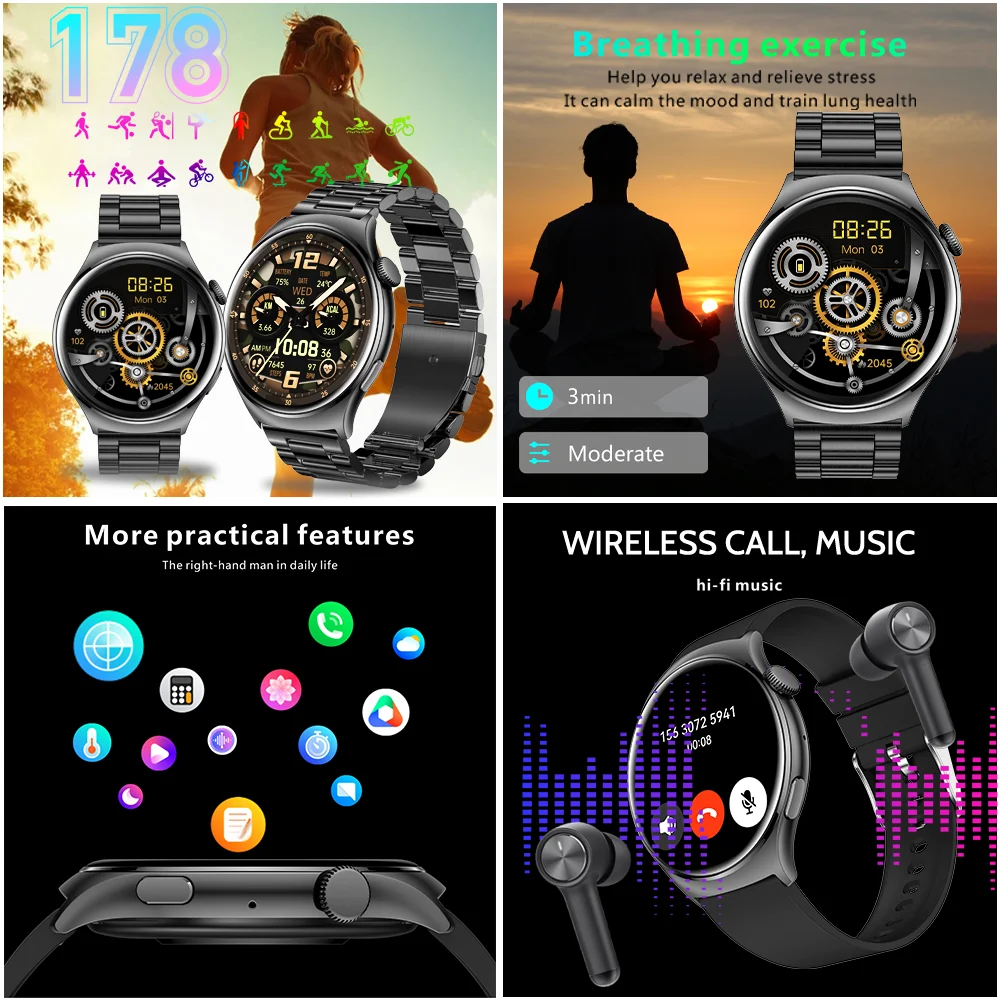 2024 Smart Watch Ladies Full Touch Screen sport Fitness orologi impermeabile Bluetooth Call Men Smartwatch Women per Android IOS