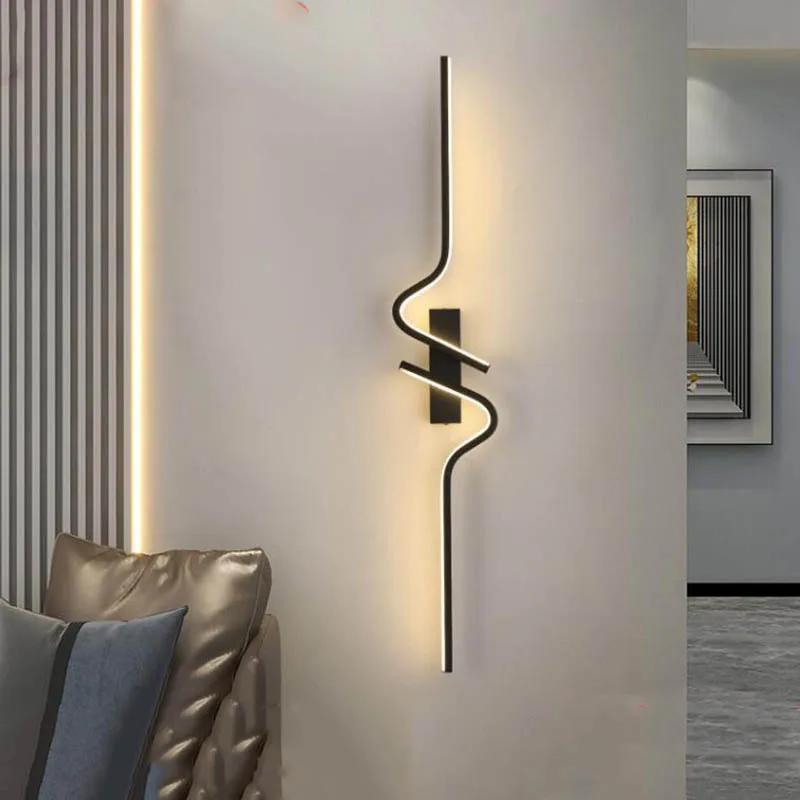 

Modern LED Wall Sconce Lamp Long Light Indoor Lighting Living Room Bathroom Room Decor Bedside Ceiling 85-265V 60cm 80cm 100cm