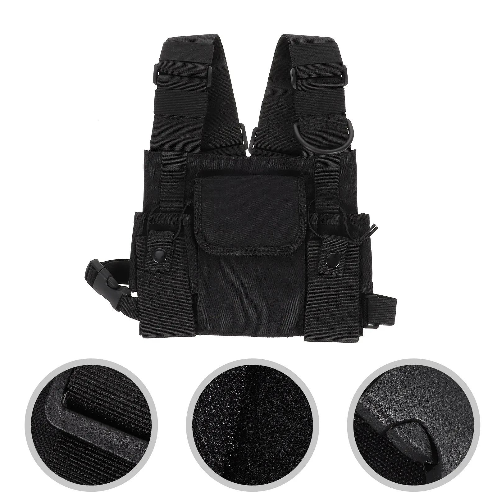 

Chest Rig for Two Way Harness Holder Front Pouch Outdoor Free Your Hands Perfect Gift for Hiking