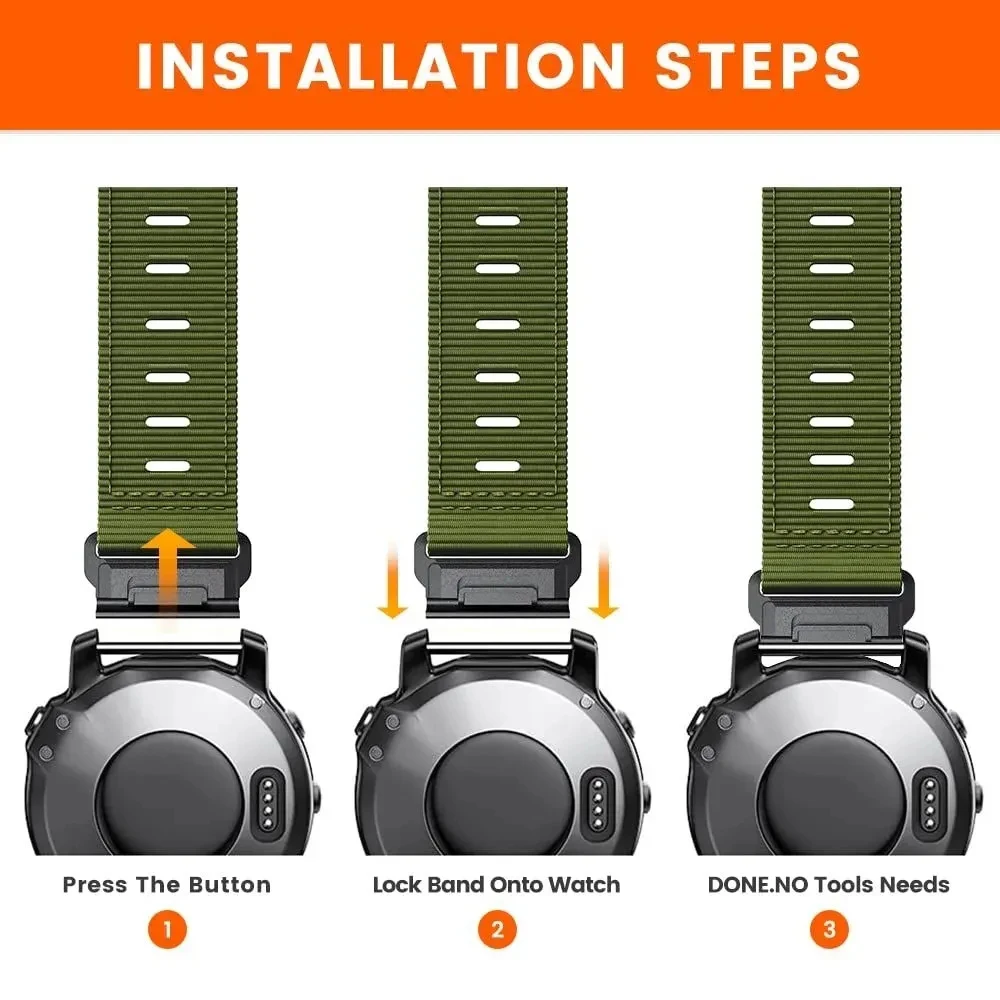 22 مللي متر 26 مللي متر QuickFit أشرطة ساعات يد من النايلون لـ Garmin Fenix 7 7X 6 6X Pro 5X 5Plus حزام مضفر لـ Garmin Epix Pro Gen 2 Enduro 3 2