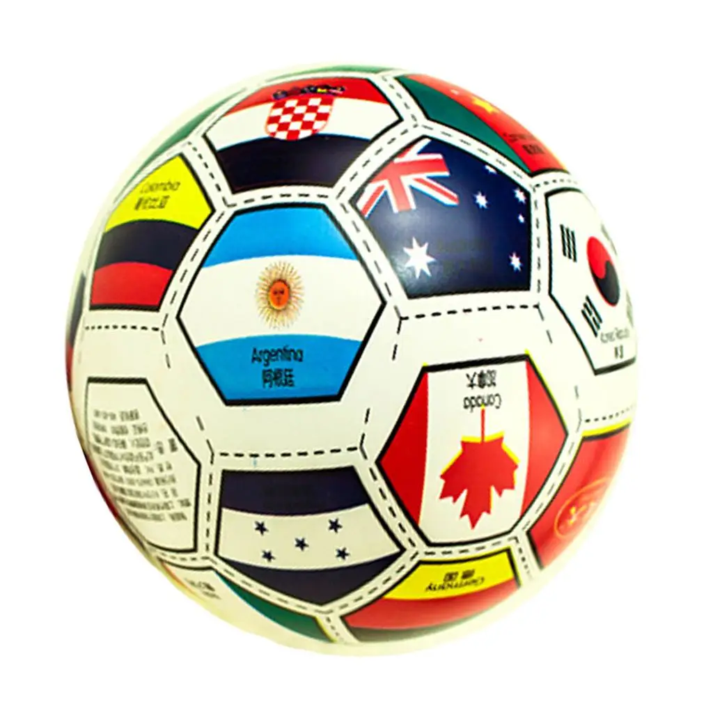 9" National Flags Learning Toy Inflatable Sandy Beach Ball Educational Toy