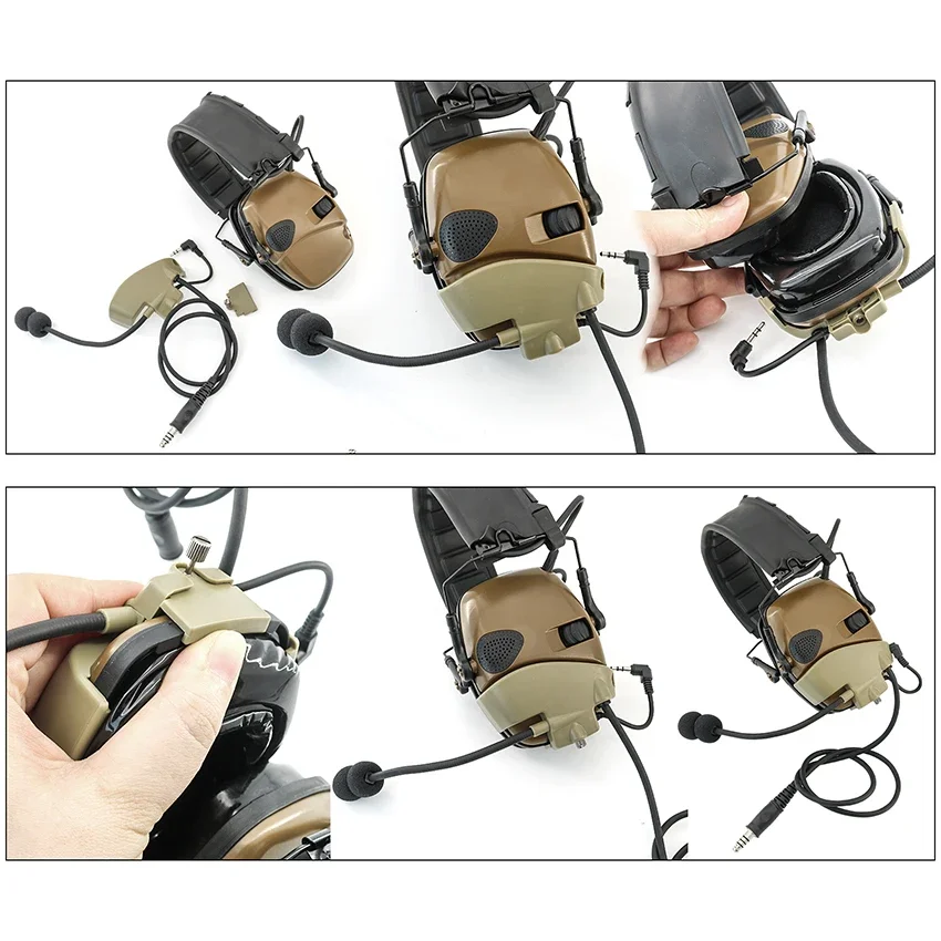 Hearing Protection Shooting Earmuffs Active Noise Reduction Shooting Tactical Headset with External Microphone Tactical U94 PTT