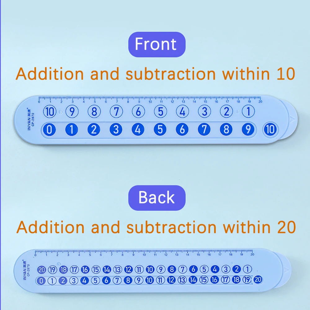 Mathematical decomposition ruler, teaching tool for students to learn addition and subtraction of numbers, arithmetic artifact