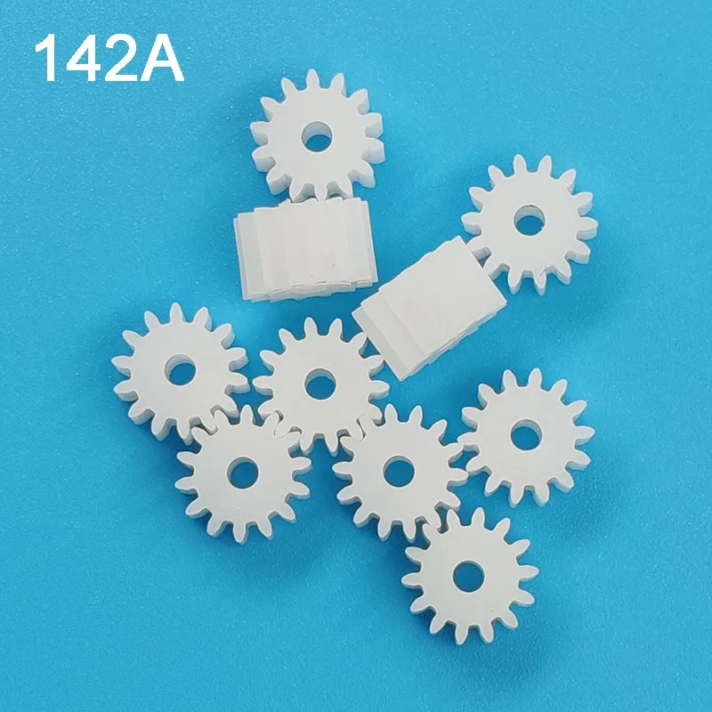 Lot de 14 pièces de moteur à engrenages en plastique POM, 142,5 A, 143A, 14 dents, 2mm (serré), OD 8mm, 0.5