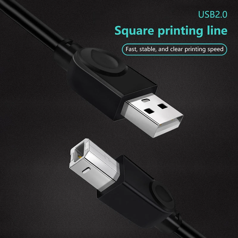 1.5/3/5M USB Printer Cable USB Type A To B Male To Male For  Label Printer DAC USB Printe USB 2.0 Printer Cable