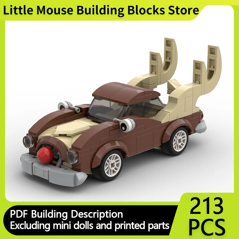 

City Street View Model MOC Building Bricks Red Nosed Race Car Modular Technology Gifts Holiday Assemble Children Toys Suit