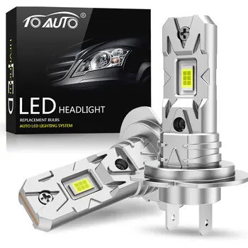 H7 LED Ampul 1:1 Mini Boyut Kafa Lambası Kablosuz 25000LM CSP LED Cips H7 Araba LED Far Otomatik Lamba 6000 K Beyaz 12 V