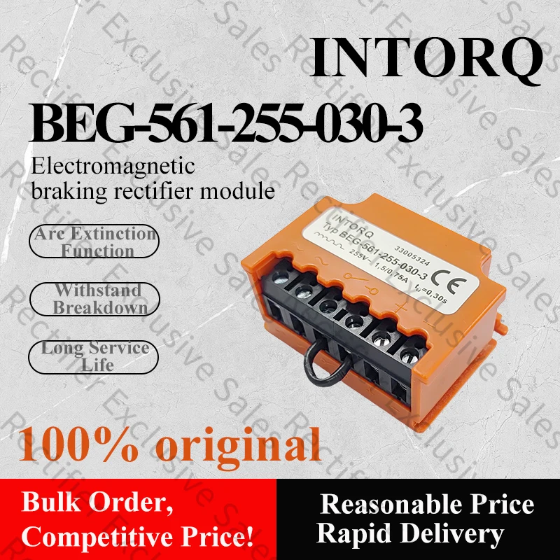 

INTORQ BEG-561-255-030-3 (33005324) 255V 1.5/0.75 T=0,30s Transformer Rectifier