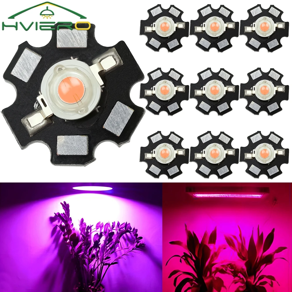 10X High Power ชิป 1W 3W สีขาวสีแดงสีฟ้าสีเขียวลูกปัด Emitter หลอดไฟ LED ไดโอดโคมไฟลูกปัด 20 มม.PCB Platine ฮีทซิงค์