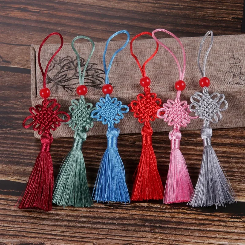 5/10Pcs Chinese Knot Silk Tassel Pendant Bookmark Craft Tassel Sewing Curtain Charms Tassel DIY Craft Jewelry Making Accessories