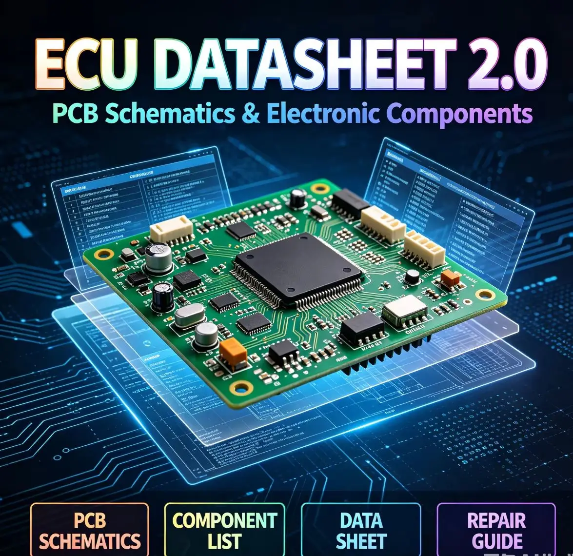 ECU Datasheet 2.0 PCB Schematics Electronic Components for Bosch ECU Repair Software Additional Info Included