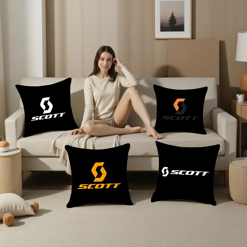 

S-Scotts Logo Pillow Case Plush Fabric Soft Pillowcase Double Sided Print Cushion Cover Household Gifts